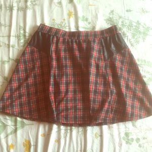 Plaid A line skirt